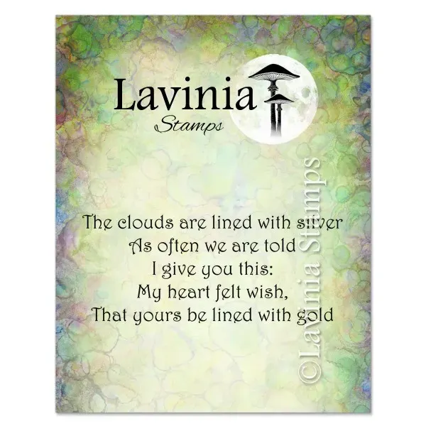 Lavinia Stamps Silver Lining Stempel Spruch Wolken