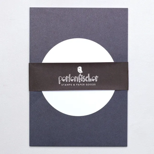 Perlenfischer Dot Dark Blue Postkarten 5er dunkelblau A6
