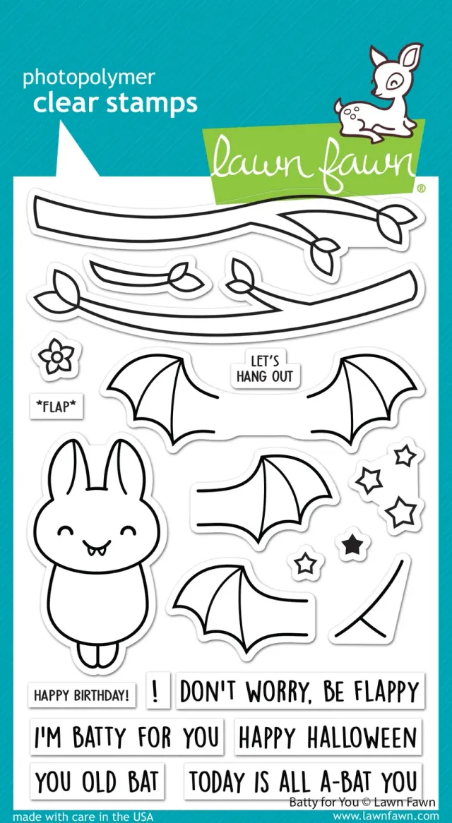 Lawn Fawn Batty for You Stempelset Halloween LF3217