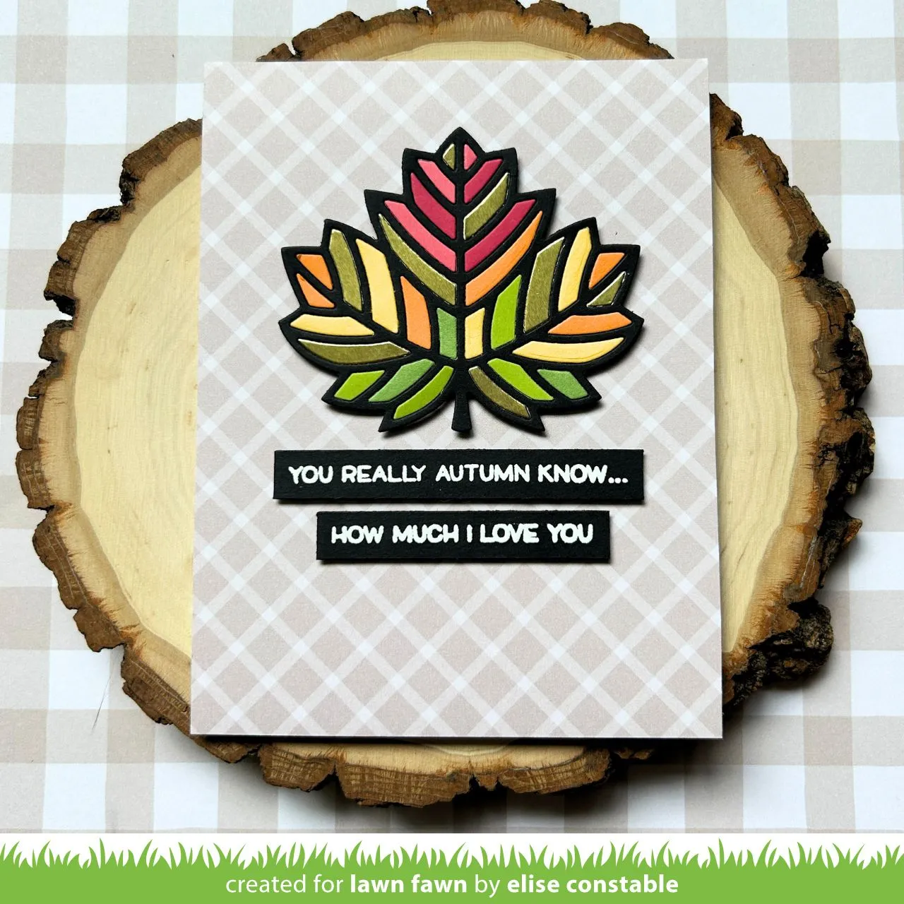 Lawn Fawn Ta-Da! Diorama Maple Leaf Stanzschablone Ahornblatt