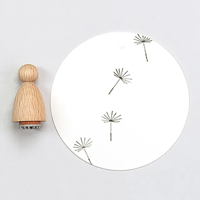 Perlenfischer Pusteblume Stempel Holz 17x11mm filigran