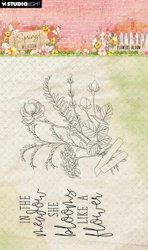 Studio Light Spring Meadow Clear Stamp Flower Bloom