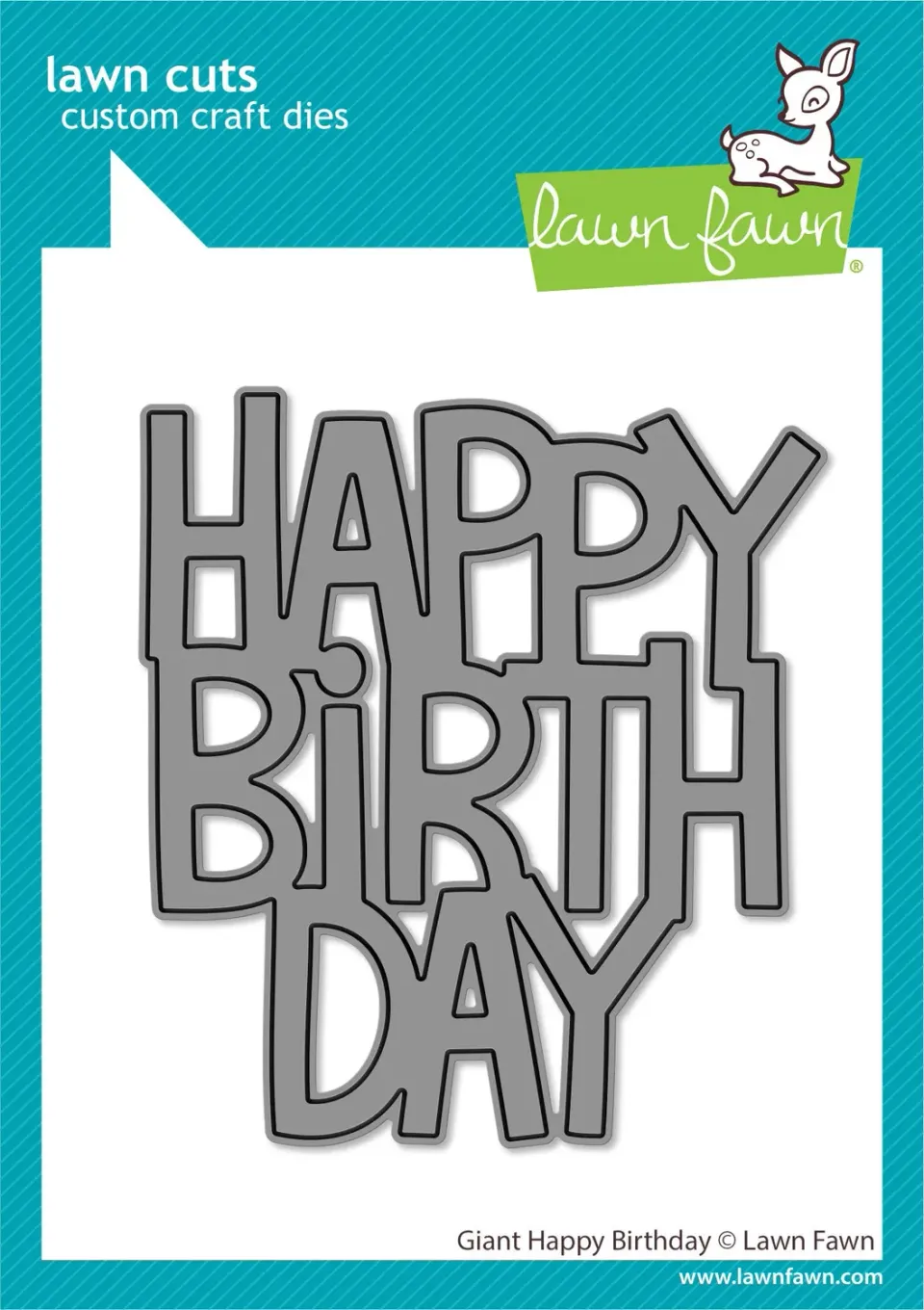 Lawn Fawn Lawn Cuts Giant Happy Birthday Stanzen groß