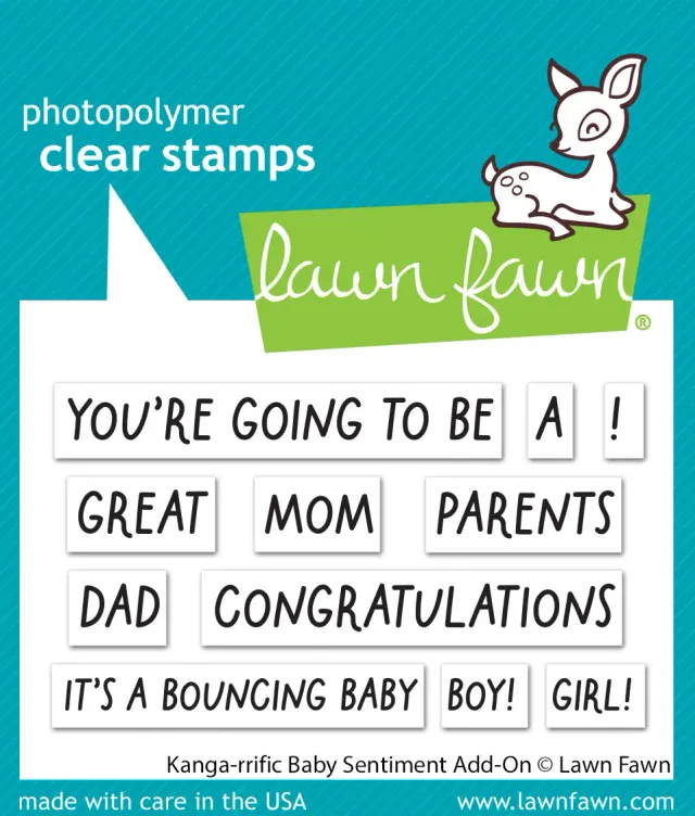 Lawn Fawn Kanga-rrific Baby Sentiment Add-on Stempel Baby