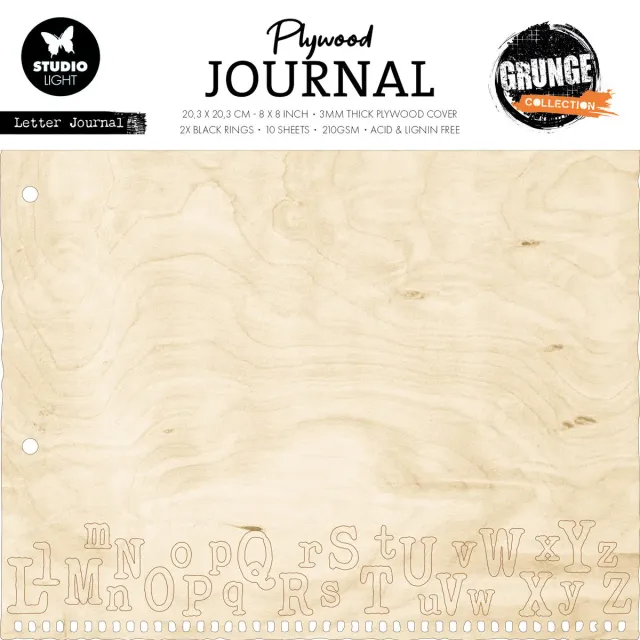 StudioLight Grunge Sperrholz-Journal Buchstaben Letter