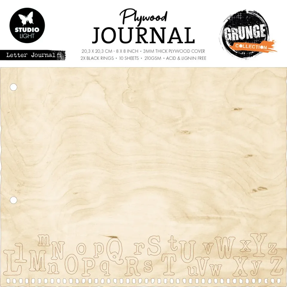 StudioLight Grunge Sperrholz-Journal Buchstaben Letter