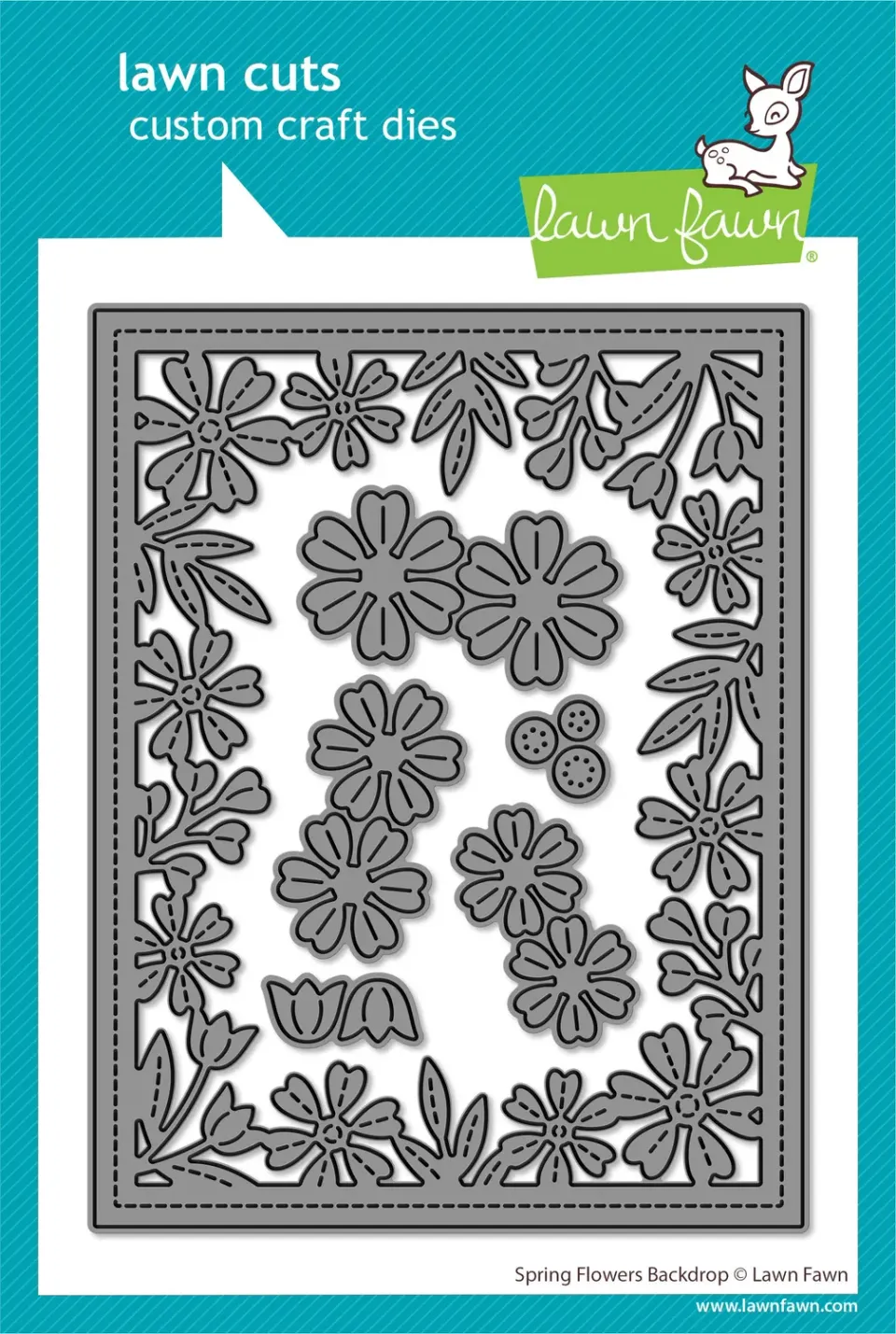 Lawn Fawn Spring Flowers Backdrop LF2818 Stanzschablone