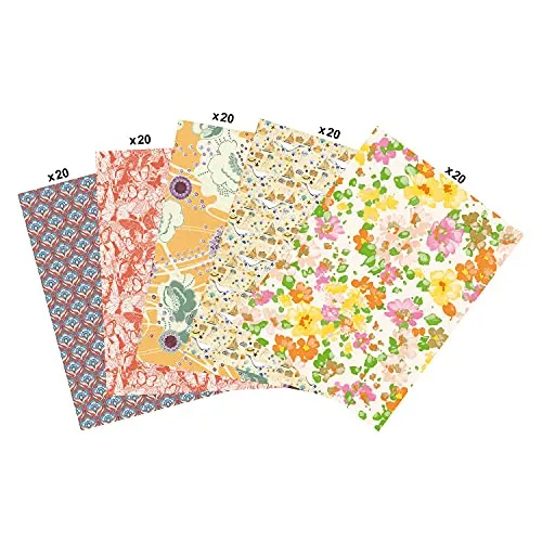 Décopatch MP008C Papier 100 Blatt gelb-orange 30x40 cm