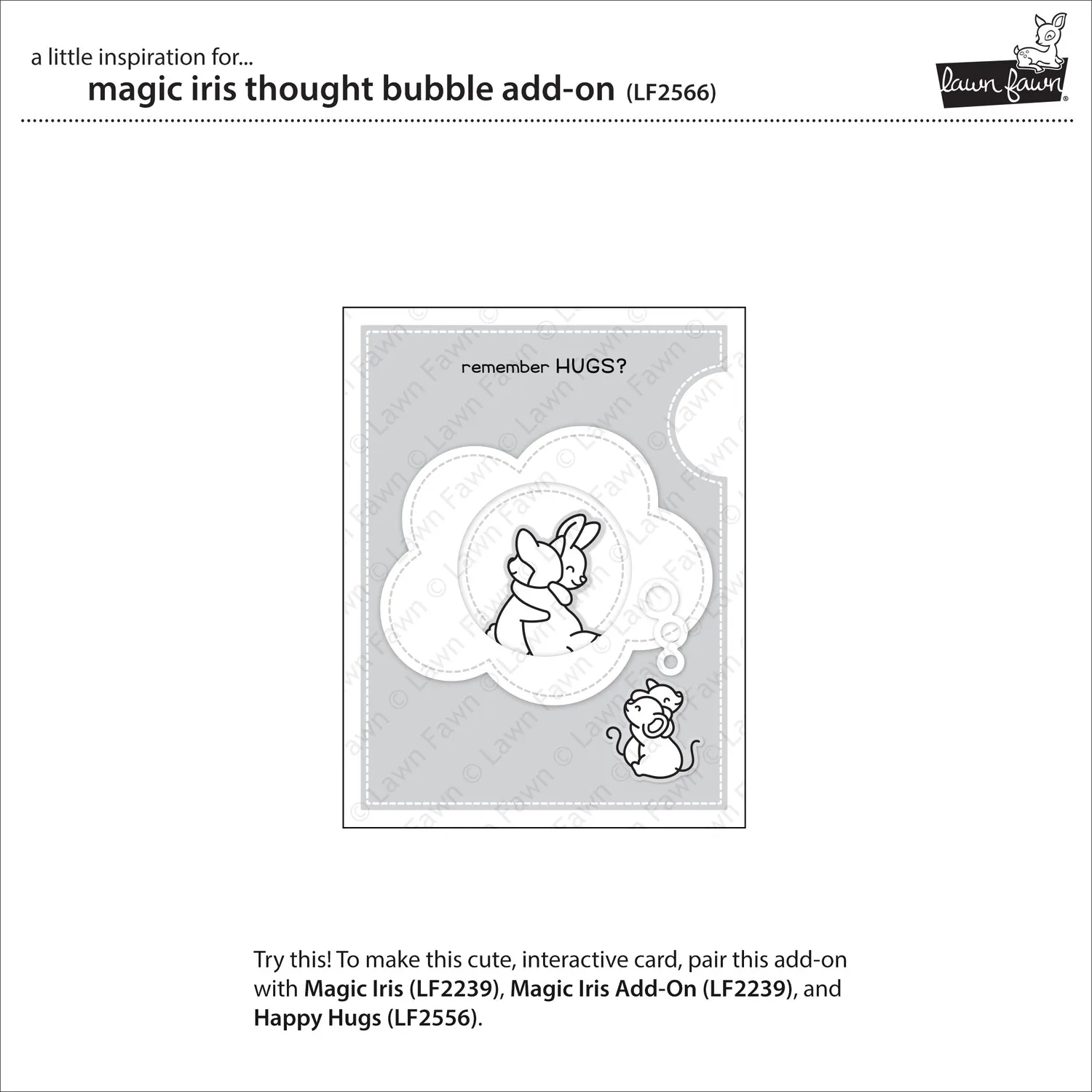 Lawn Fawn Magic Iris Thought Bubble Stanzen
