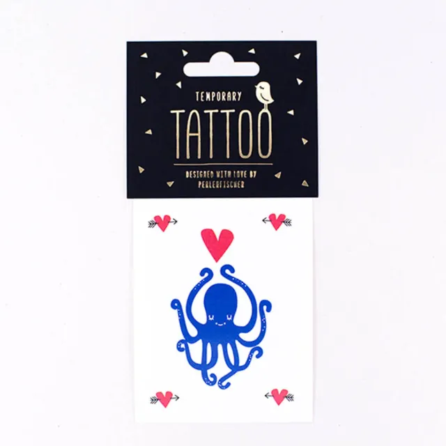 Perlenfischer Verliebter Oktopus temporäres Tattoo