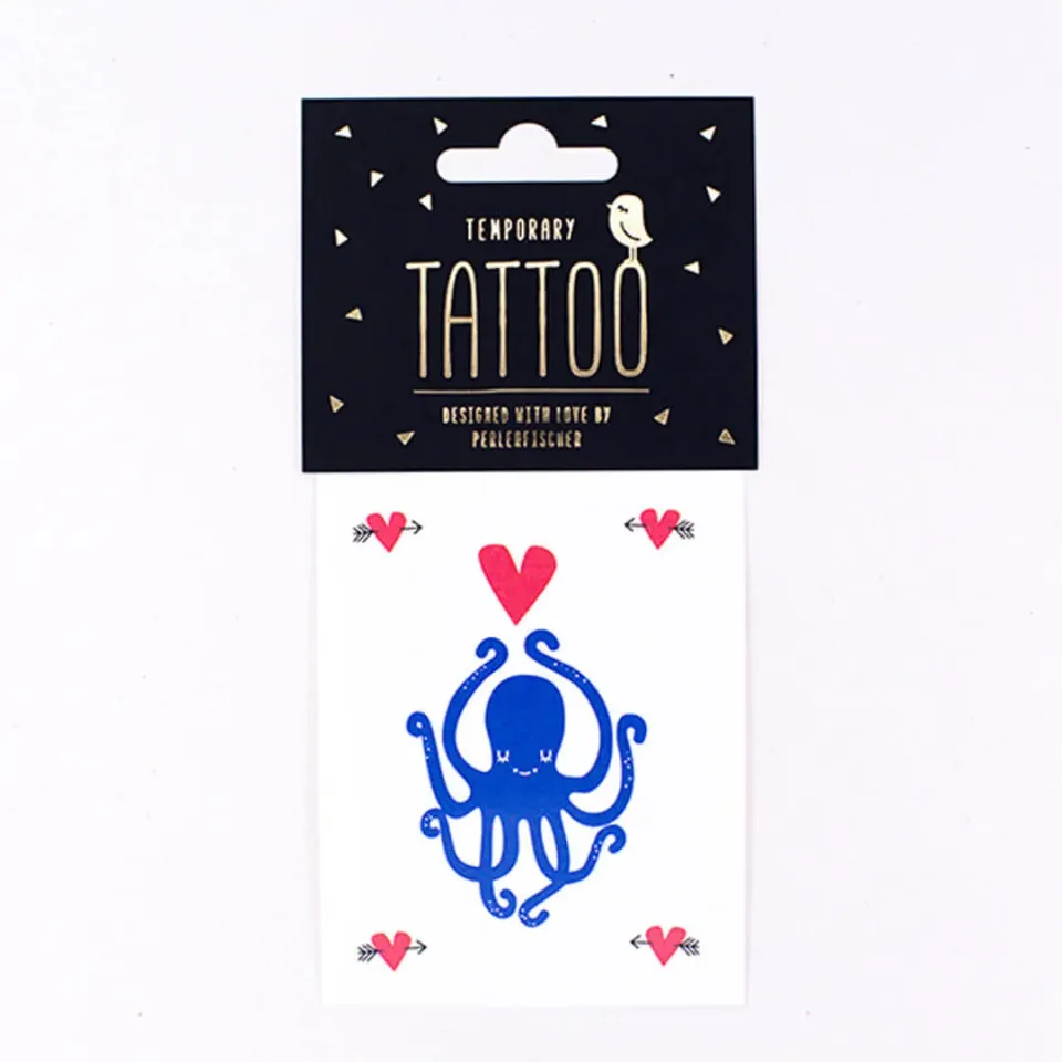 Perlenfischer Verliebter Oktopus temporäres Tattoo
