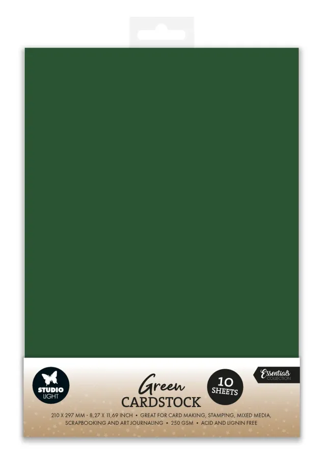 StudioLight Essentials Christmas Green Papierset A4 10 Blatt grün