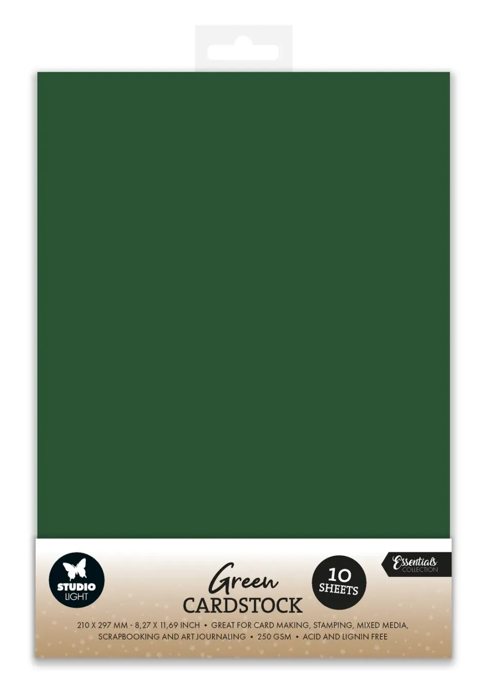 StudioLight Essentials Christmas Green Papierset A4 10 Blatt grün