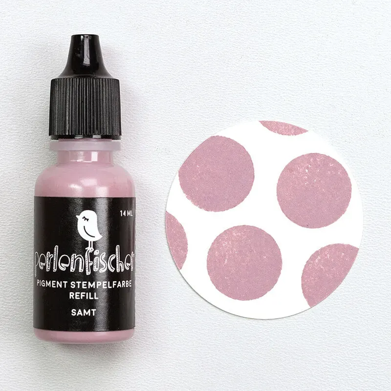 Perlenfischer Pigment Refill Stempelfarbe Samt 14 ml lichtecht