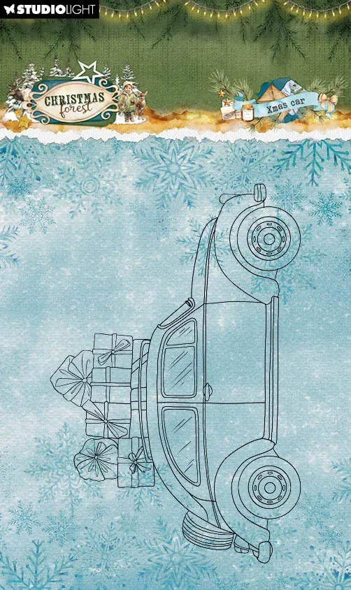 StudioLight Christmas Forest Xmas Car Clear Stamps Auto