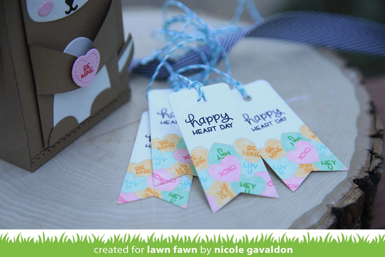 Lawn Fawn How You Bean Conversation Heart Stempelset