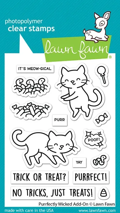 Lawn Fawn Purrfectly Wicked Add-On Stempelset Halloween