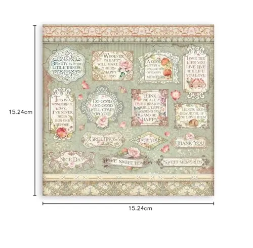 Stamperia Casa Granada SBBXS13 Scrapbookblock 15x15 cm 190g