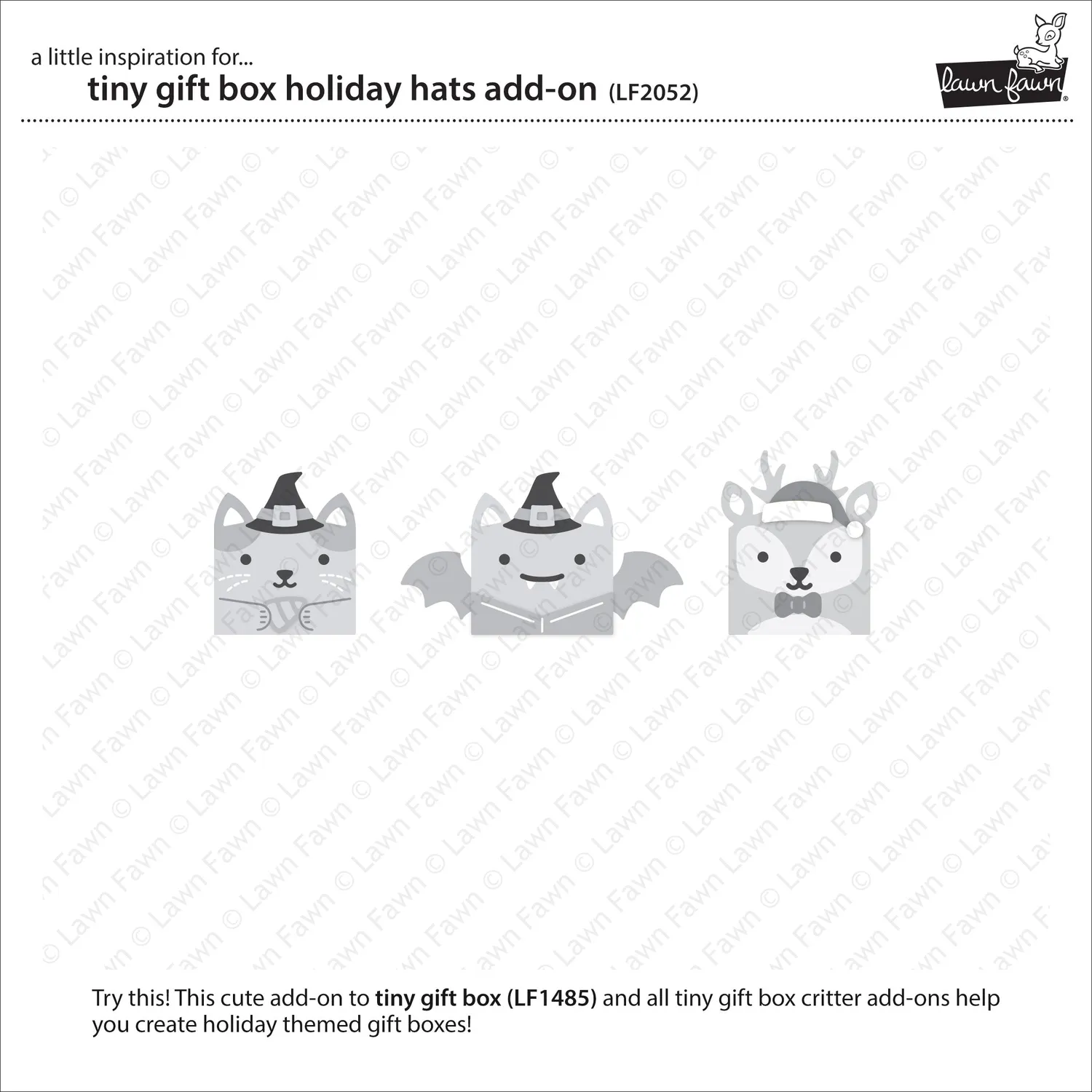 Lawn Fawn Tiny Gift Box Holiday Hats Add-On Stanzschablonen