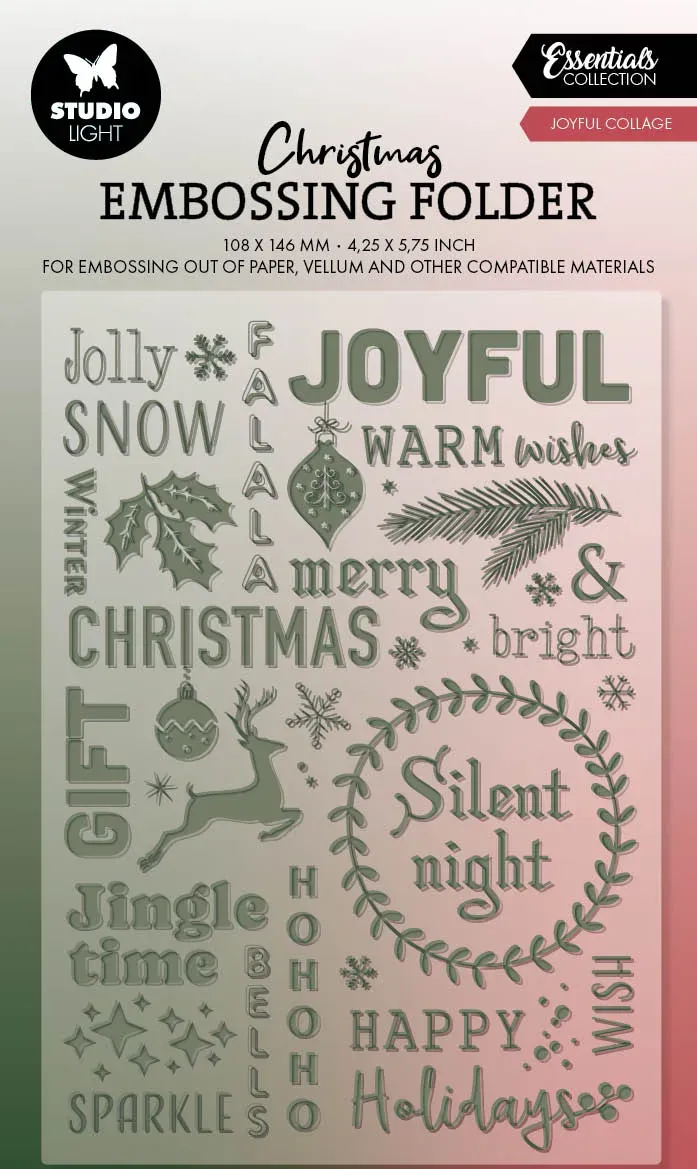 StudioLight Essentials Embossing Folder Prägefolder Joyful