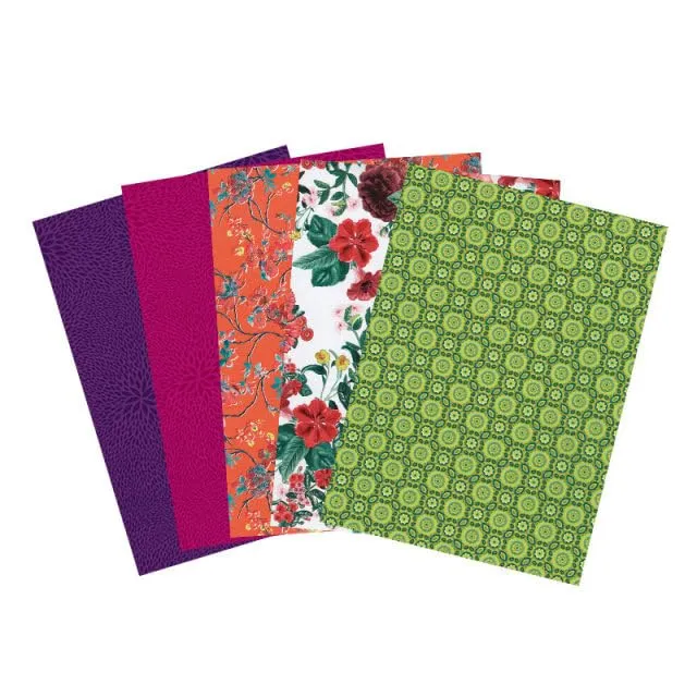 décopatch Décopocket DP001O Bastelpapier 5 Bogen sortiert