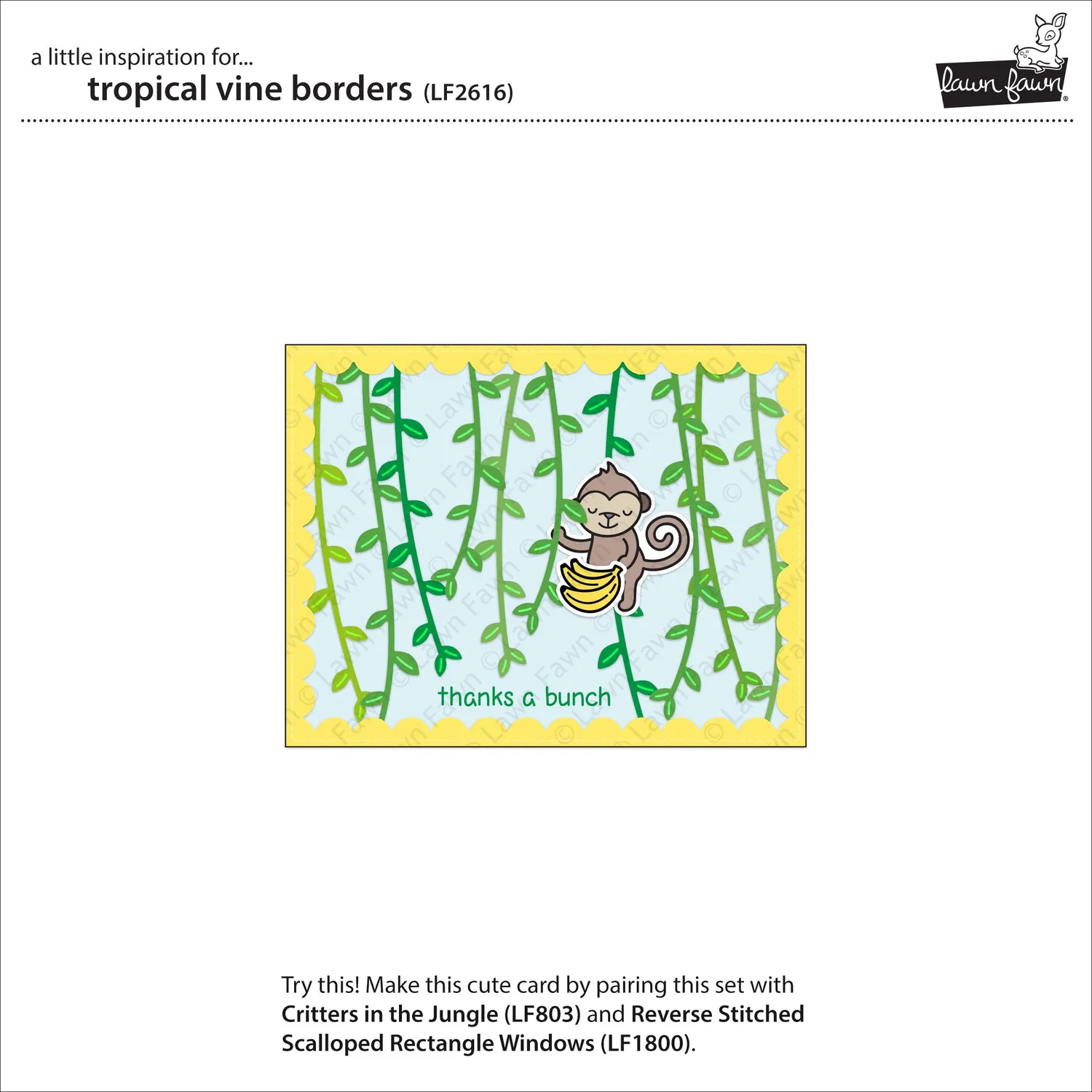 Lawn Fawn Tropical Vine Borders Stanzen tropisch