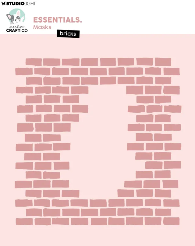 Creative Craftlab Essentials Maske Bricks 203x203mm Backstein