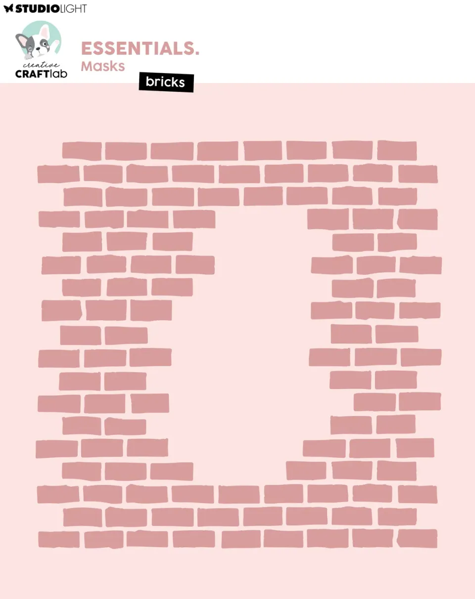 Creative Craftlab Essentials Maske Bricks 203x203mm Backstein