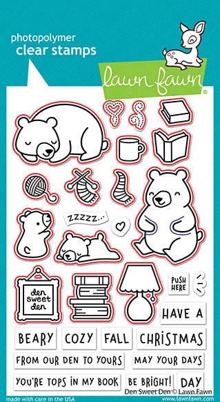 Lawn Fawn Den Sweet Den Lawn Cuts Stanze Gemütlich