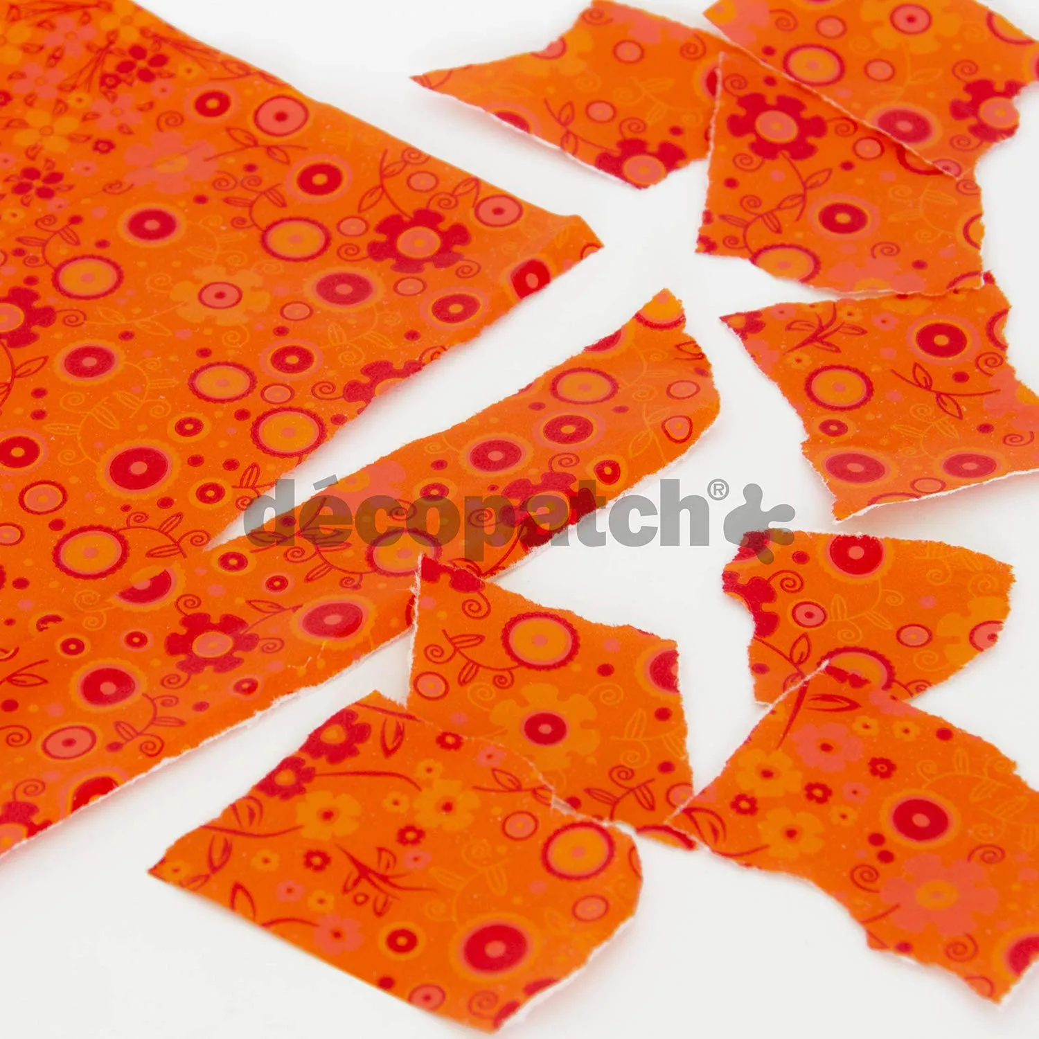 décopatch C594O Blume Orange-Rosa Papier 3er Pack 395mm