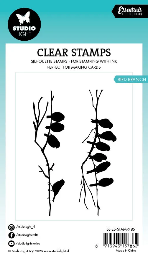 StudioLight Essentials Clear Stamp Stempel Bird Branch