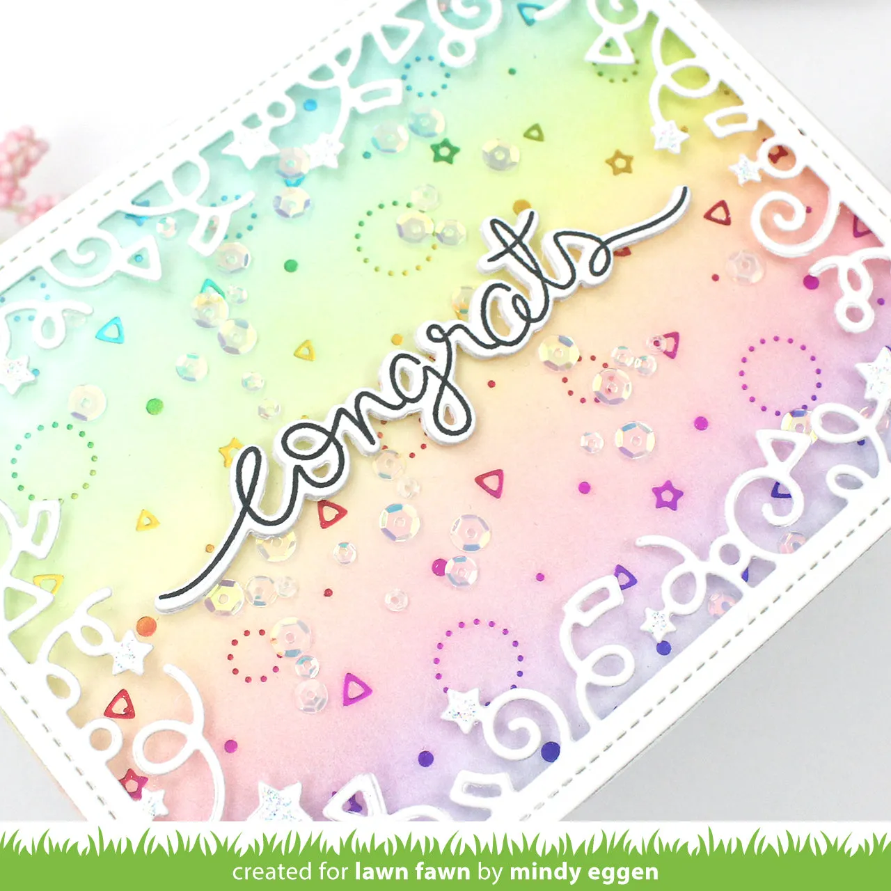 Lawn Fawn Confetti Background Hot Foil Platte 11x15cm