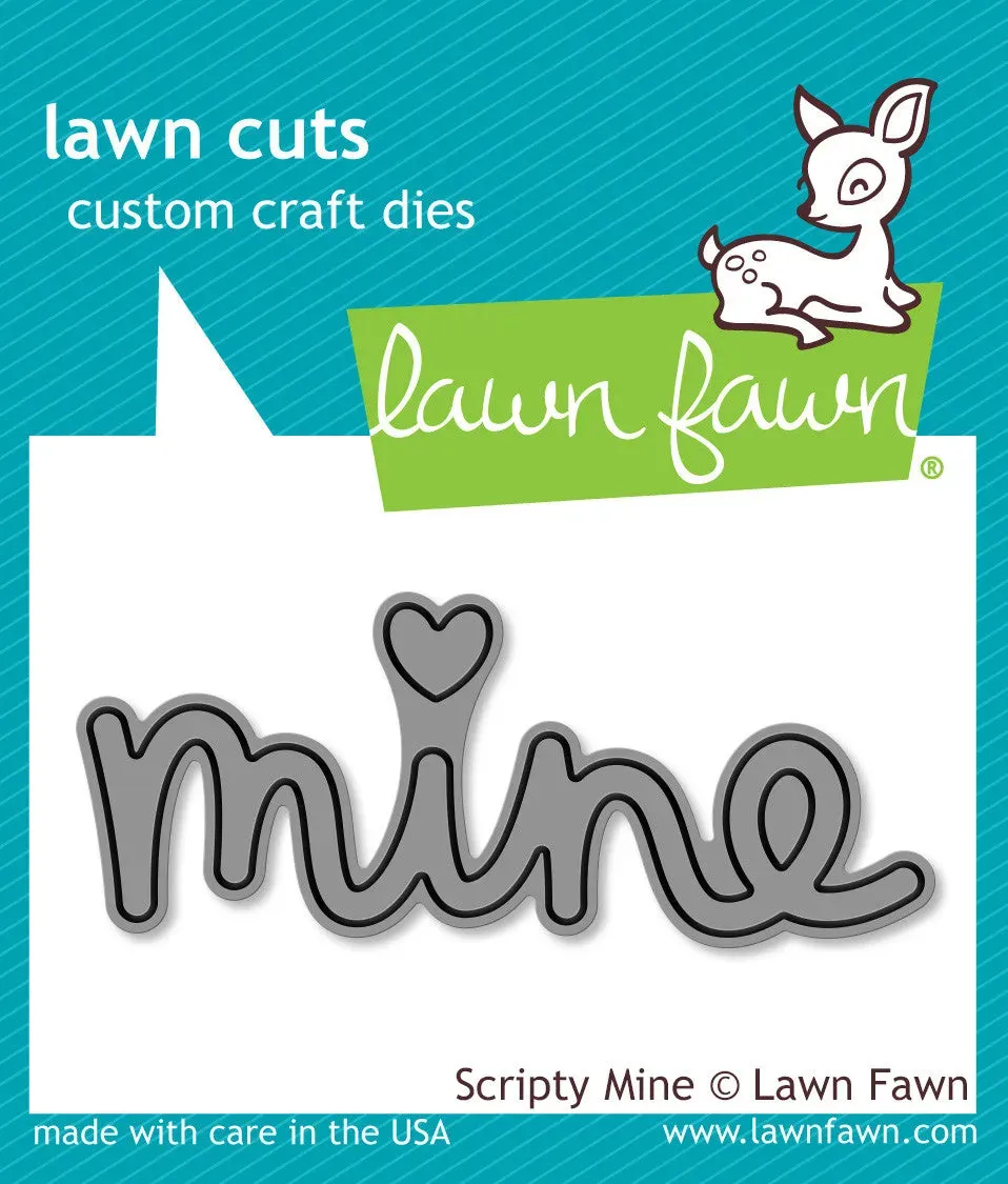 Lawn Fawn Lawn Cuts Scripty Mine Stanzschablone Schriftzug