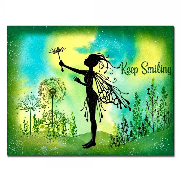 Lavinia-Stamps Keep Smiling Stempel Schriftzug klar