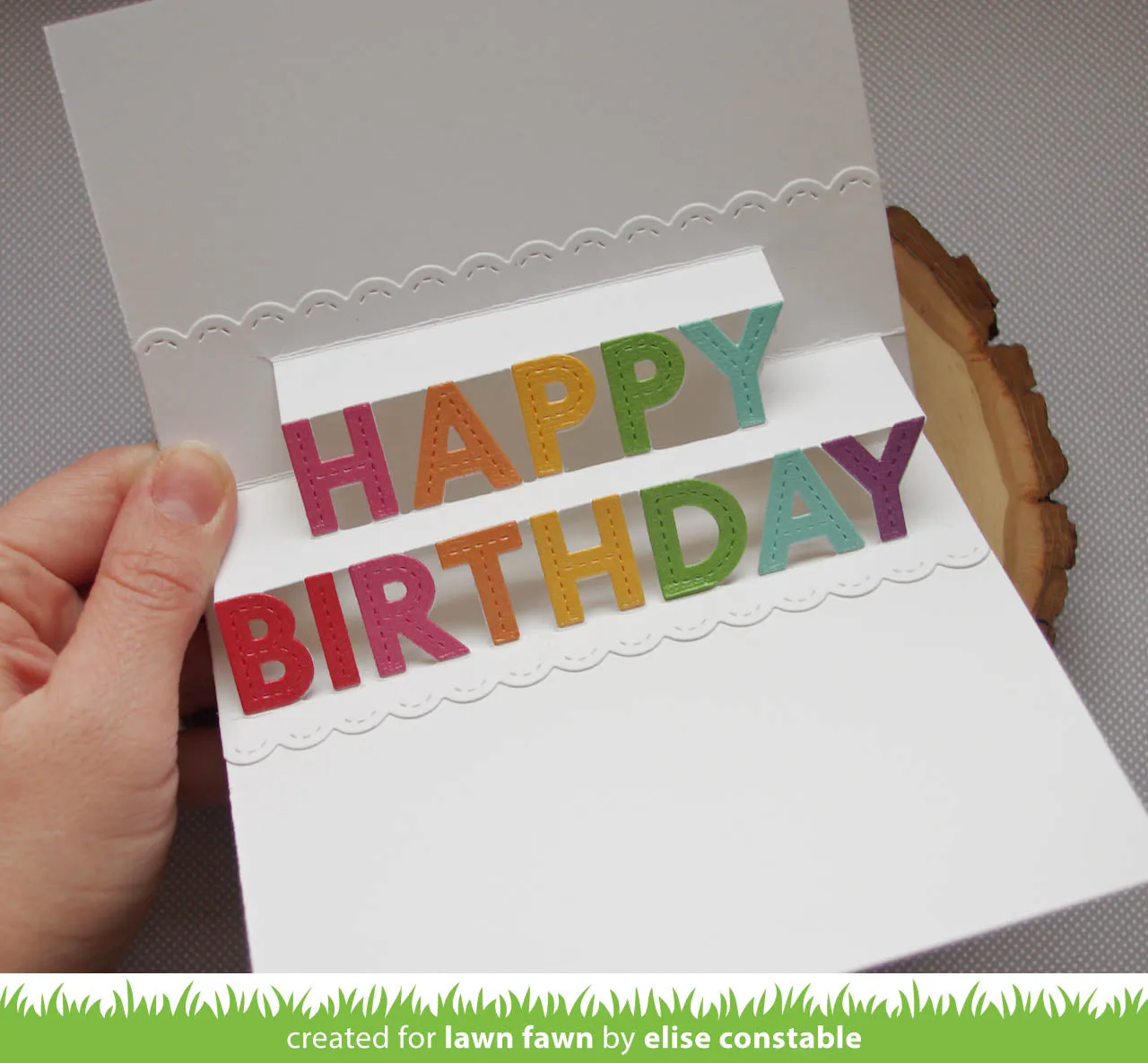 Lawn Fawn Pop-Up Happy Birthday Stanzschablonen