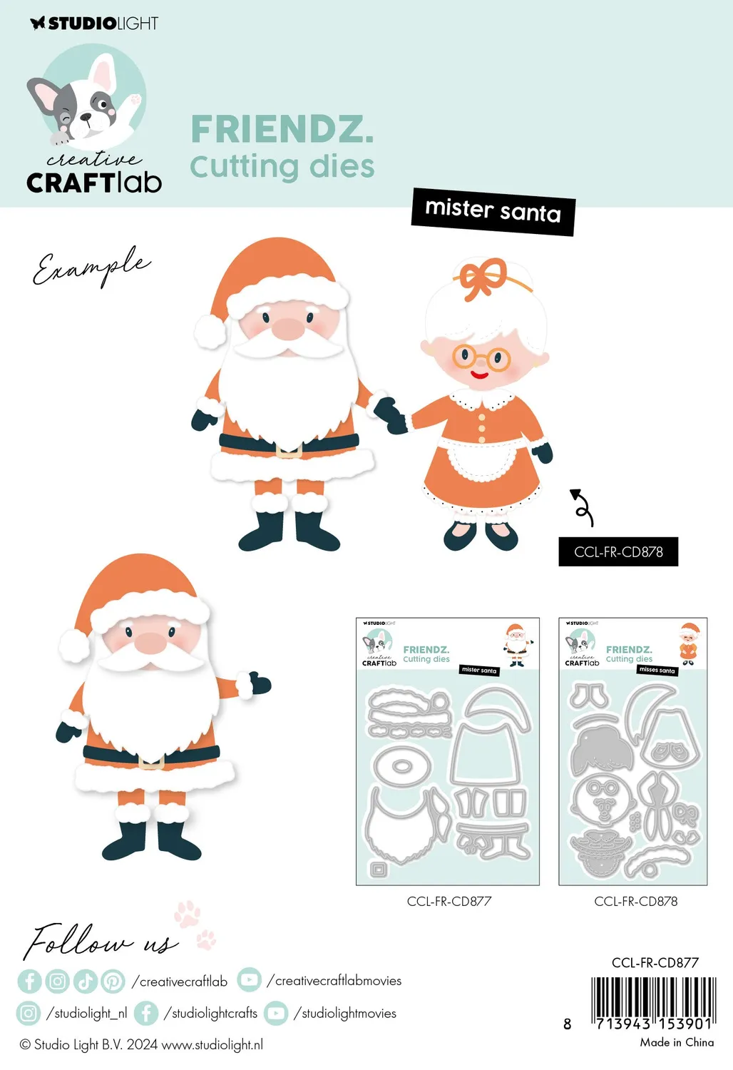 Creative Craftlab Friendz Stanzschablone Mister Santa