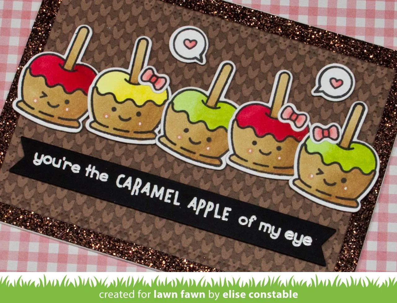 Lawn Fawn Caramel Apple Clear Stamps Stempelset Mini