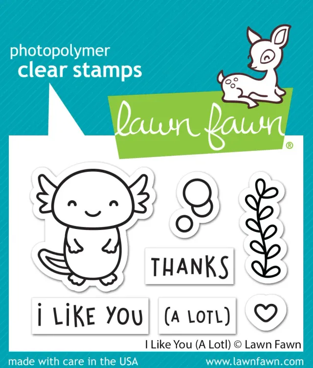 Lawn Fawn I Like You A Lotl Klarsichtstempel Axolotl