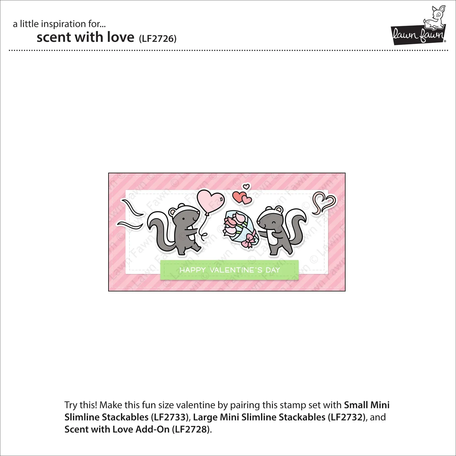 Lawn Fawn Scent with Love Clear Stamps Valentinstag