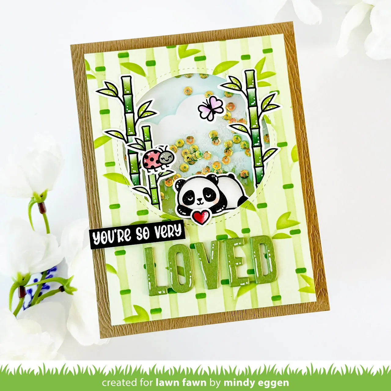 Lawn Fawn LF3621 Bamboo Stencils Schablone 6x6 Zoll