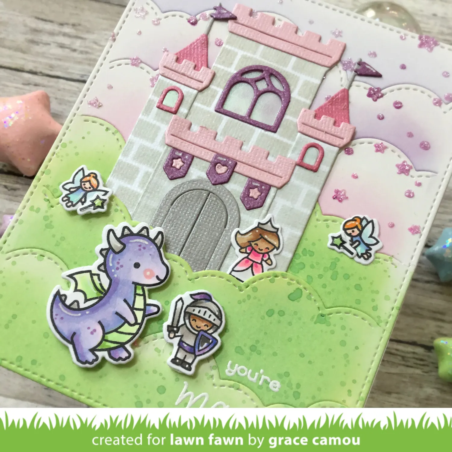 Lawn Fawn Brick Stencil Schablone 15x15 cm