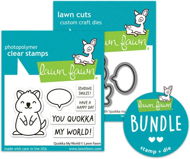 Lawn Fawn Quokka My World Stempel + Stanzen Bundle Sprechblase