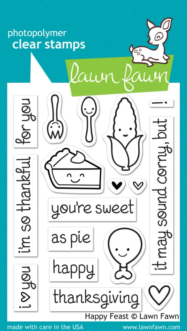 Lawn Fawn Happy Feast Clear Stamps Thanksgiving 17-teilig