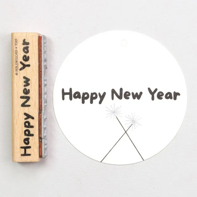 Perlenfischer Happy New Year 3 Stempel Silvester