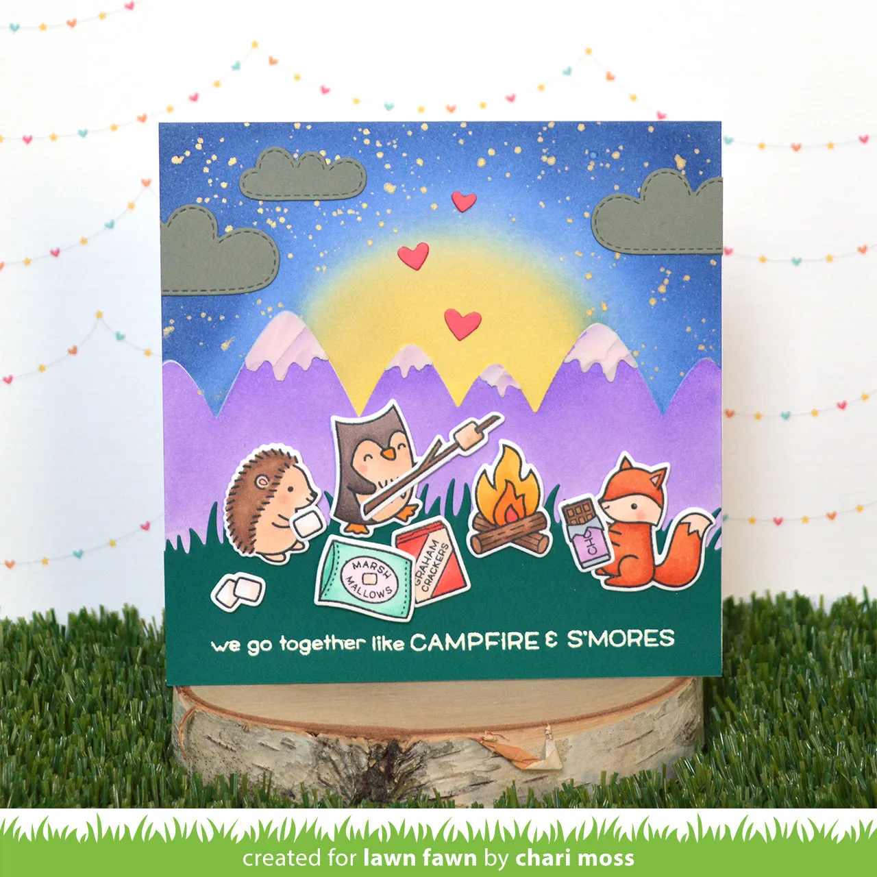 Lawn Fawn LF2627 Mountain Schablone 15x15 cm Berge