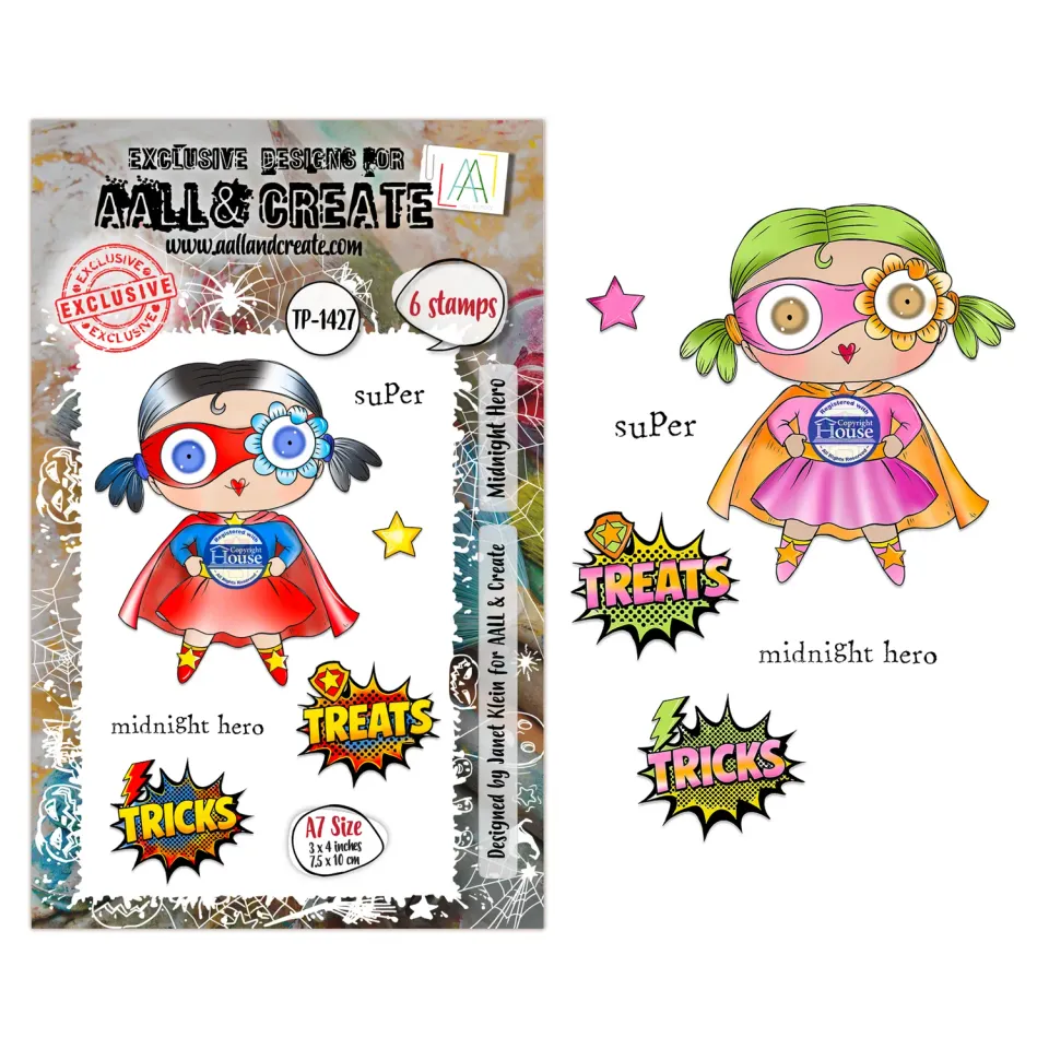 AALL and Create TP-1427 Midnight Hero Stempelset A7 klar