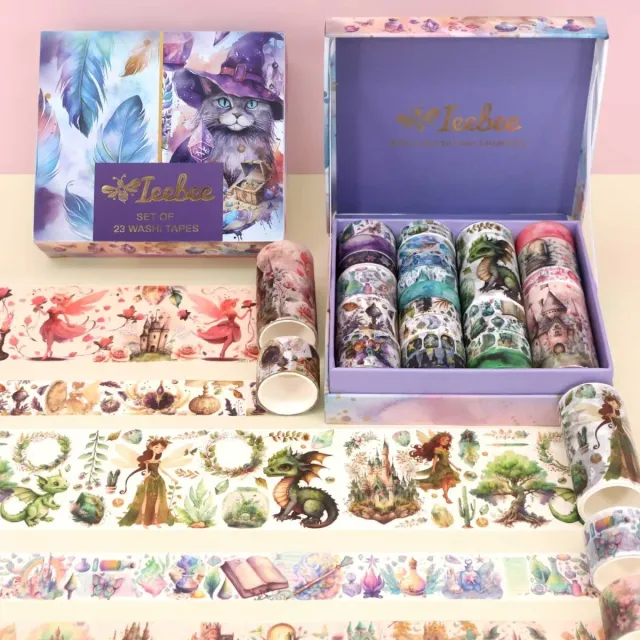 Ieebee Magic Fairy Washi Tape Set 23 Rollen Schloss Sterne