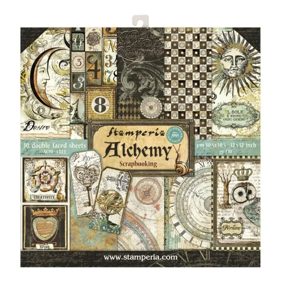 Stamperia Alchemie SBBL34 Scrapbookpapier 30,5x30,5cm säurefrei