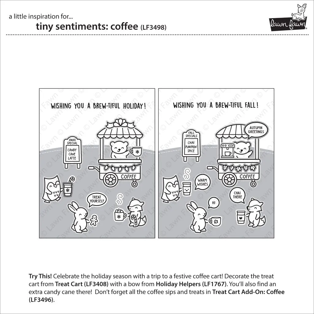 Lawn Fawn Tiny Sentiments Coffee Stempelset Kaffee
