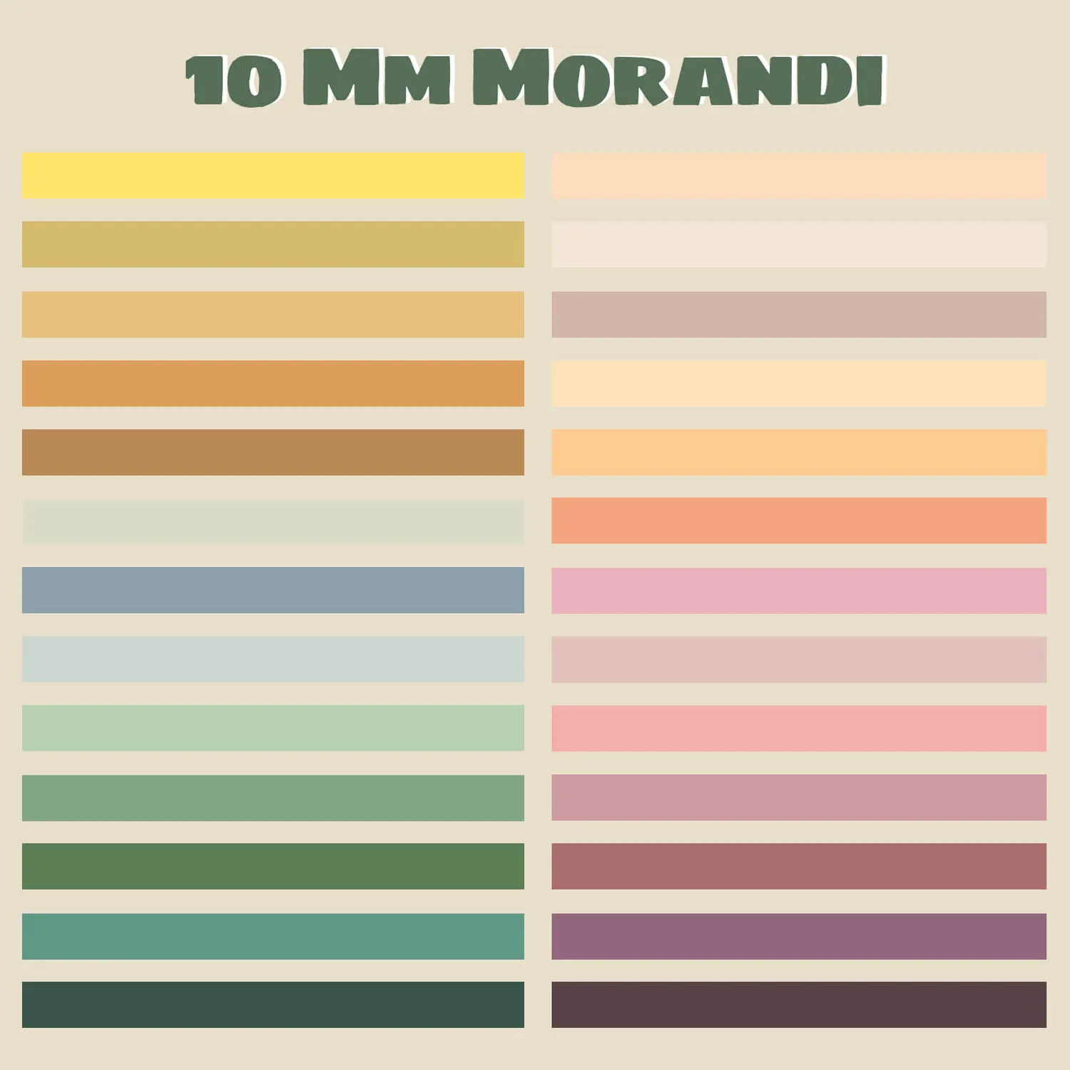 Ieebee Morandi Washi Tape 39 Rollen 10 mm x 3 m